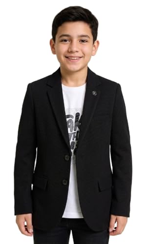 Image of CHARCHIT Boys Regular Fit Plain Blazer and T-Shirt