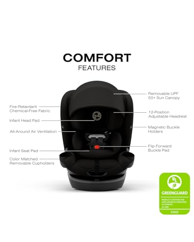 Image of Callisto G 360 Rotating All-in-One Convertible Car Seat- Nightfall Black