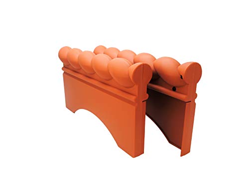 Linic Terracotta Colour Full Rope Top Plastic Garden Border/Lawn Edging. UK Made. (X8172) Free UK Postage. (80)