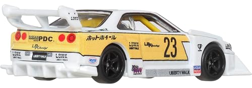 Hot Wheels Premium Car Culture Collectible Toy Car, 1:64 Scale Die-Cast LB-ER34 Super Silhouette Nissan Skyline, Silhouettes Vehicle with Real Riders Tires 1/5