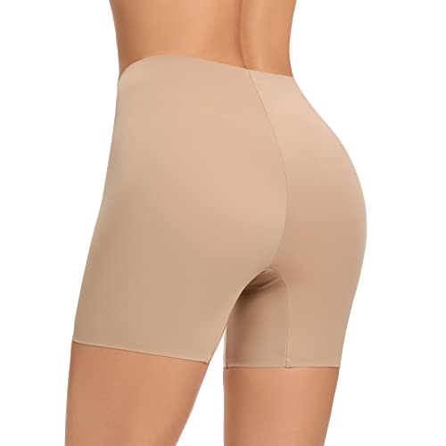 Image of Werena Seamless Slip Shorts for Women Under Dress Shaping Boyshorts Panties Tummy Control Shapewear