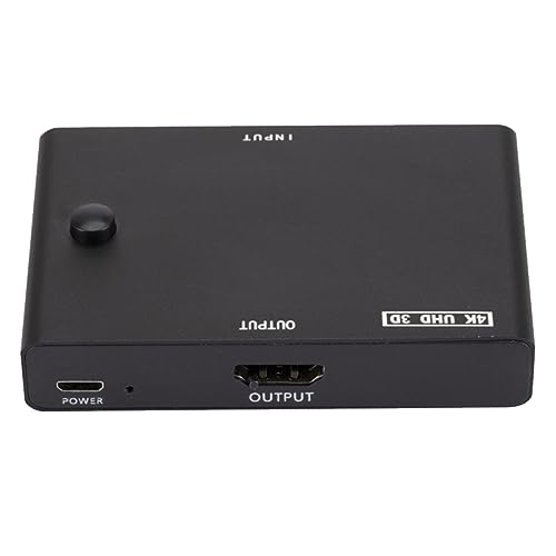 Mikikit Video Port Output Splitter Hub for Game Consoles and Laptops Supports and Deep Color Easy Signal Switching for Monitors and Projectors