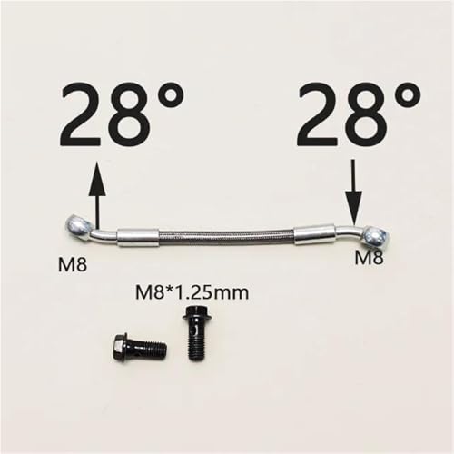 Flexible de frein tressé 250cm pour résoudre le manque de pression moto M8 - 3