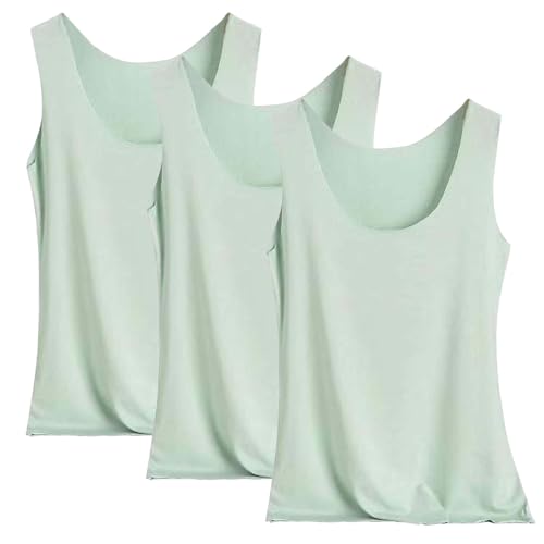 Chaleco de hielo de verano para mujer, 3 piezas, camiseta atlética para mujer, verde, L