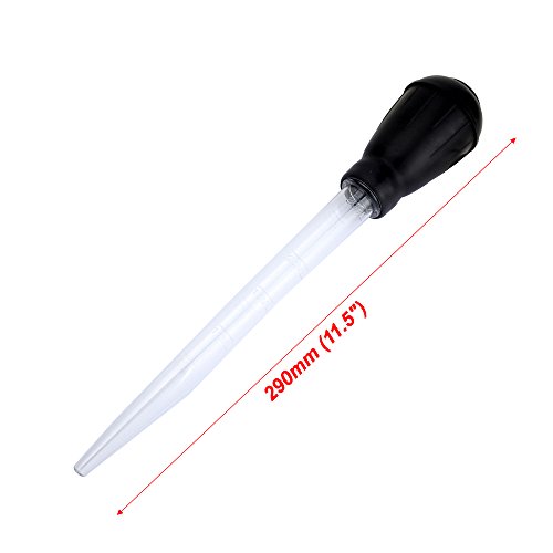 SENZEAL Pipetta Contagocce Graduato Strumento di Rimozione dei Rifiuti di Plastica per il cambio Dell'acqua per Acquario Nero - Image 4