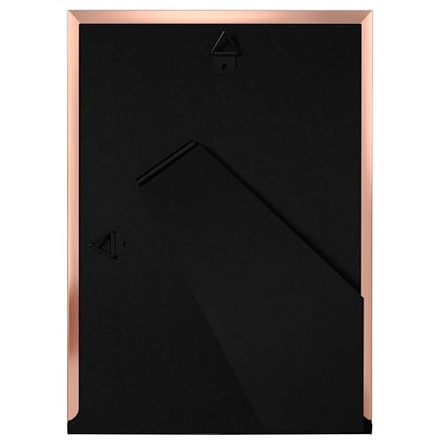 Image of eletecpro 4x6 Enamel Picture Frame Set of 2 with Real Glass Cover, Cute Photo Frame with Rose Gold Metal Edge, Horizontal and Vertical Display Pictures 4 by 6 for Tabletop and Wall Decor, White