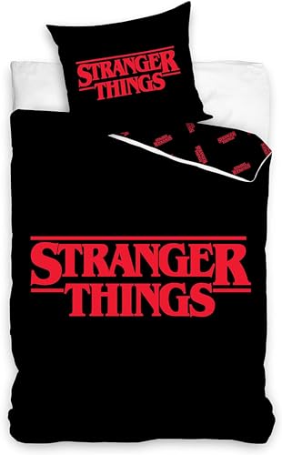 Carbotex Stranger Things Wendebettwäsche Set für Jugendliche und Erwachsene 160x200cm/70x80cm