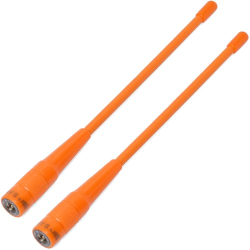 HYS SMA-Male HT Antenna, Dual Band VHF UHF 144/430Mhz Soft Antennas for TYT MD-UV380 MD-UV390 TH-UV8000E YAESU VX-6R WOUXUN Retevis RT82 RT3 GD-77S Walkie Talkie (Pack of 2)