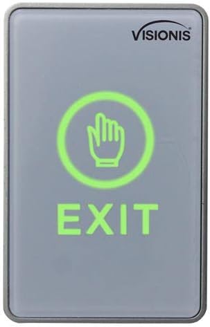 Visionis 2 Pack FPC-7551 VIS-7026 Indoor Touch Sensitive Type Standard Size Push to Exit Button for Door Access Control with LED NC COM and NO Outputs