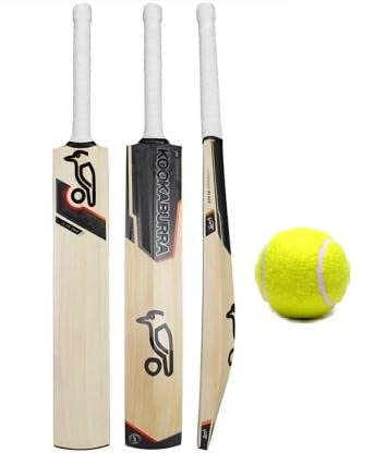JRS Super 026 Wooden Cricket Bat for Boys with Ball for Kids Size 5 Pack of 1 (Multi-Color) 10-12 Years Boys