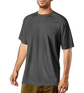 Rash Guard for Men UPF 50+ UV Sun Protection Swim Shirts Short Sleeve Quick Dry Lightweight Fishi...