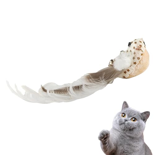 Cat Bird Toy ? Refills Bird Teaser, Interactive Stick Toy | Handmade Natural Cat Wand Attachment, Bell Chew, Wand Replacement He