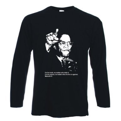 Tribal T-ShirtsMens Malcolm X Long Sleeve T-Shirt