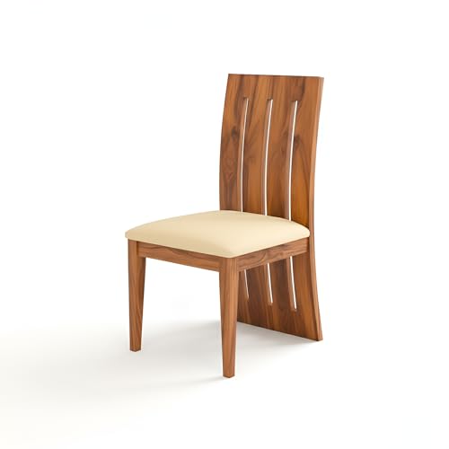 Image of SONA ART & CRAFTS Poster Solid Sheesham Wood 4 Seater Dining Table Set Dining Table with 4 Cushion Chairs Dinner Table Set for Dinning Room Home,Hotel and Office (Honey Teak Finish)
