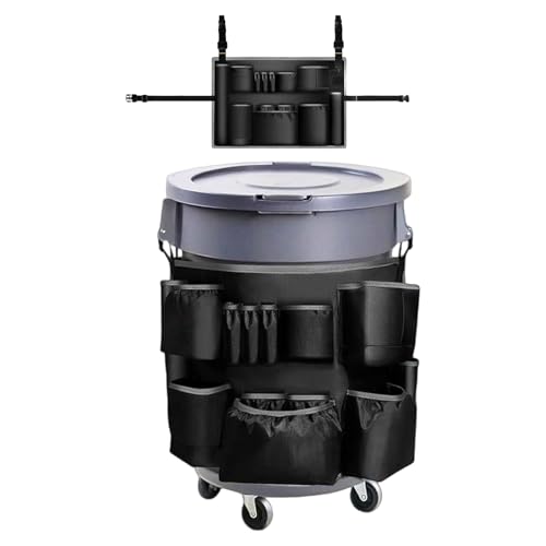 掃除ツールオーガナイザーバッグ - ヘビーデューティ マルチポケット ハウスキーピング ツール オーガナイザー | 清掃用品バッグ,家庭用 ガレージ 学校 オフィス 商業 工業用