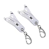 FYHJTRT 2PCS Bolt and Nut Size Finder Keychain, Dual Imperial (5/16"-1") and Metric (8-25mm) Gauge,Instant Measuring Tool for Fasteners, DIY Ideal Gift