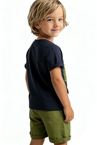 Image of Boys Clothes Adorable Cartoon Dino T-Shirt Set