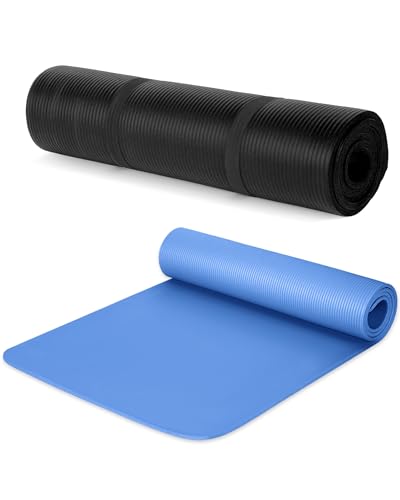 Image of Woanger Yoga Mats (72x24) 3 /8 Inch Thick Exercise Yoga Mat for Home Workout with Strap Non Slip Pilates Gym Supplies for Women Men