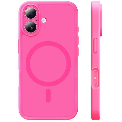 Coque iPhone 16 MagSafe Fuchsia TAURI antichoc avec protection objectif intégrée