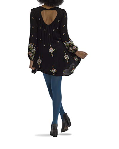 No Nonsense Women's Super Opaque Control-Top Tights, Black/Galaxy, X-Large #TOP4