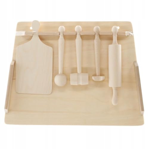 Ustensiles en bois Teddies 56000131 pour apprendre à cuisiner sans danger dès 3 ans
