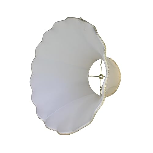 Image of Royal Designs, Inc. Scalloped Bell Designer Lamp Shade, DSO-83-12EG, 6.5 x 12 x 10.25, Eggshell