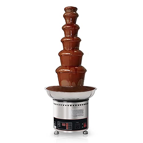 Fuente de fondue de chocolate - Fusor automático de 4 niveles para fiestas, bodas, cumpleaños, Navidad, funciona 12 horas continuas, calentador eléctrico de chocolate de 220 V