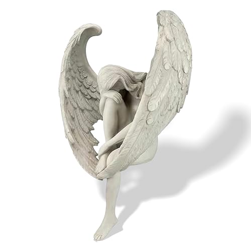 Estatua Ángel Guardián de Resina Elegante miniatura 1