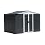 Outdoor Storage Garden Bike Shed 8x6 Feet Apex Roof Dark Grey with Aluminum Alloy Frame and Sliding Door
