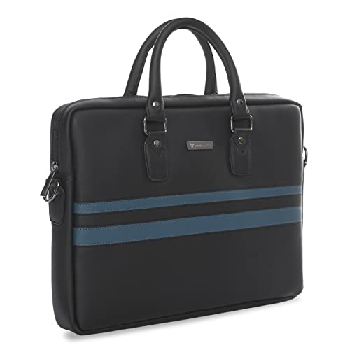 Image of Vaku Luxos MILAN 14 Inch Laptop Bag Leather Collection Messenger Organizer Shoulder Sling Office Bag for Men & Women With Adjustable Strap for Laptop and MacBook up to 14 inch