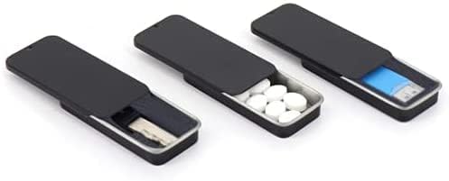 Miniatura 6 de 3 recipientes de metal rectangulares vacíos con bisagras de 3.15 x 1.34 x 0.4 pulgadas para caramelos, joyas, manualidades, píldoras, kit de