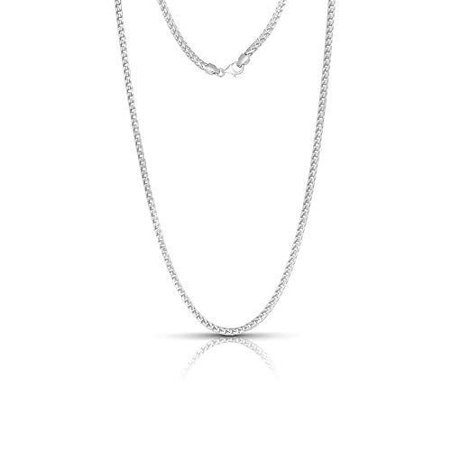 Collier chaîne en argent sterling .925 anti-noircissement de 3 mm