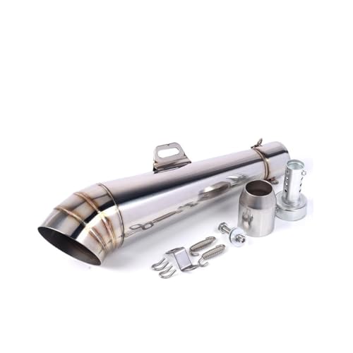 Silencieux d'échappement moto universel 51 mm tube amovible chicane rue