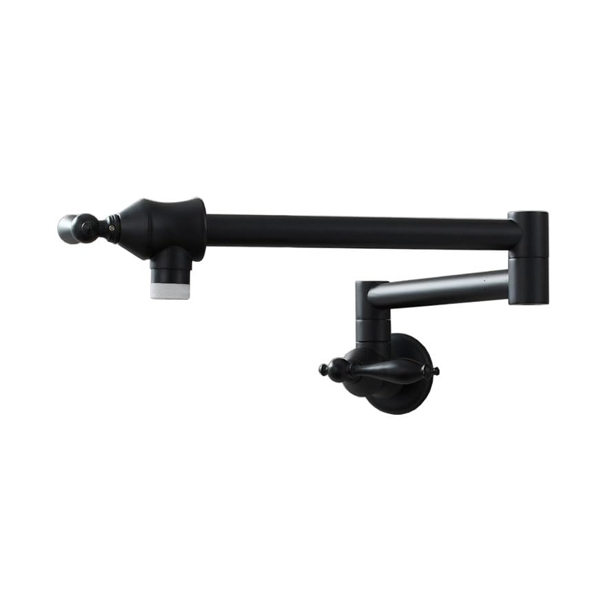 Robinet de pot mural double mode pliable à 360° or brossé unique