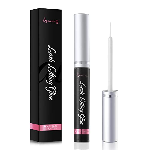 Beauty7 Colle Faux Cils Transparente Sans Latex 7ml, Colle a Faux Cils Blanche, Colle Adhésive Sechage Rapide Imperméable et de Forte Tenue pour les Yeux Sensibles