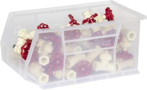 Akro-Mils 30240 AkroBins Plastic Storage Bins, Space-Saving Stackable Bins for Garage, Pantry, Craft Organization, 15 x 8 x 7 inches, Clear, 12-Pack by Akro-Mils - Image 8
