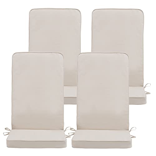 Veeva Outdoor High Back and Seat Cushion, Garden Chair Seat Pad, Water Resistant Chair Cushion,...