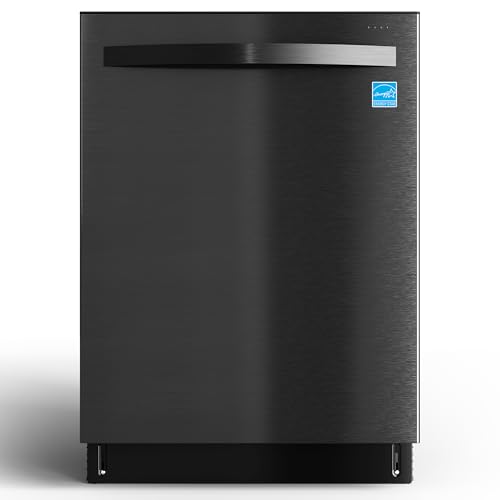 SUNVIVIPRO 24' Built-in Dishwasher, Stainless Steel Dishwasher Machine with Adjustable Racks, 14–16 Place Settings Large Capacity Dish Washer, 8 Wash Programs, Energy Star Certified, Black
