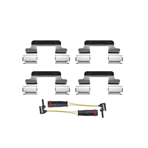 Image of Detroit Axle - Front Brake Pads for Mercedes-Benz C230 C240 C280 C320 C350 CLK320 CLK350 SLK280 SLK300, Ceramic Brake Pads with Hardware Replacement