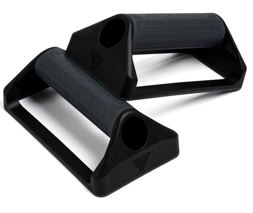 GORNATION Push Up Handles, Push Up Bars, Parallel Fitness Lightweight Portable Silicone Grips, Stable Base and Non-Slip Calisthenics Equipment (Dark Grey)