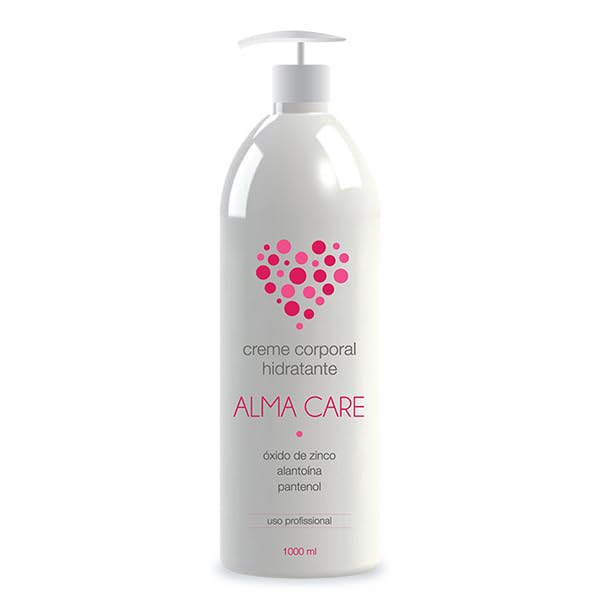 ALMA CARE Crema Hidratante Corporal con Óxido de Zinc, 1000 ml, Crema para Piel Seca, Unisex