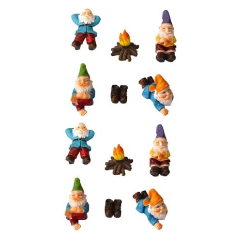 Gnomes miniatures nains de jardin extérieurs CLMJHG Figurines décoratives pour pots de fleurs