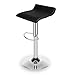 XIANGE100-SHOP Stołki barowe taborety barowe regulowane obrotowe stołki barowe z chromowaną podstawą i podnóżkiem nowoczesny pub blat kuchenny wysokość stołki barowe podest gazowy stołki barowe do baru (kolor: Czarny)