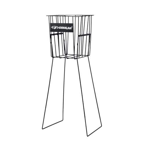 Image of COUGAR Ball Pick-Up Basket - Holds 72 Tennis Balls, Waist Height for Easy Access, Collects Balls from Ground, Ideal for Serving Practice, Lightweight and Durable for Court Training(Colour May Vary)