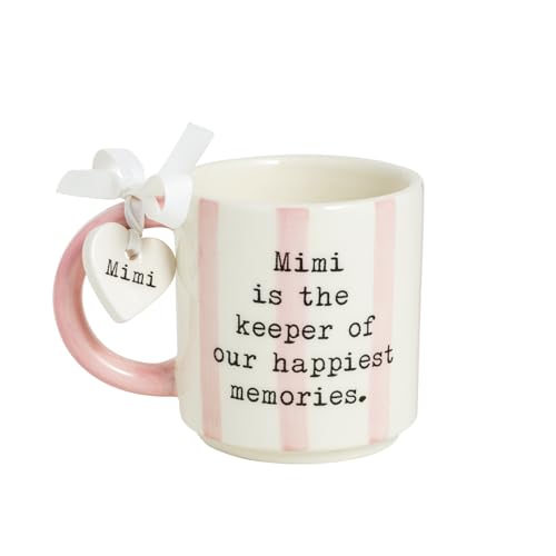 Mud Pie Taza Cerámica Rosa Mimi 14 onzas miniatura 1