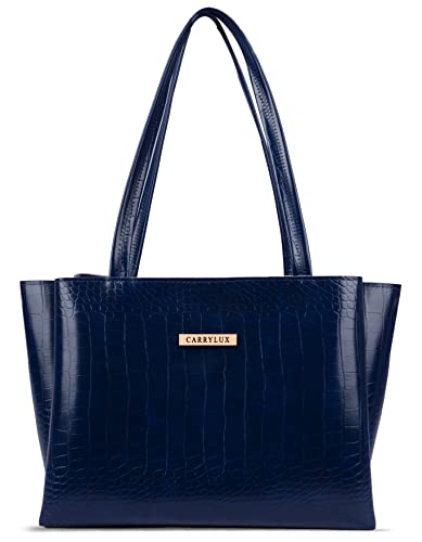Image of Carrylux Large Capacity Croco Pattern Tote Bags For Womens Big Purses And Handbags Ladies Big Shoulder Bag
