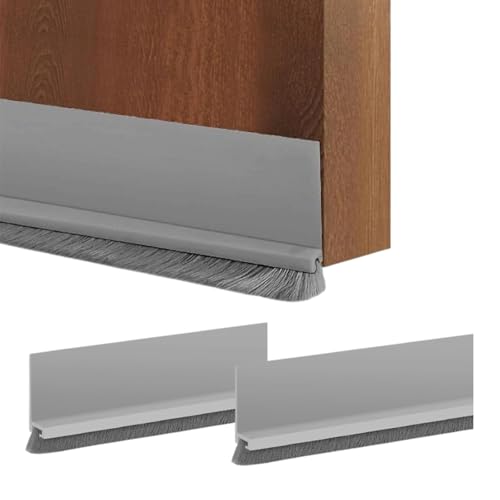 deegbbyi 2 Piezas Junta de Cepillo, 100cm Burlete para Puertas, Junta Autoadhesiva para Puertas, Tira de Sellado Ajustable Bloquea el Polvo el Frío Ruido, para Portezuela Ventanas y Armarios