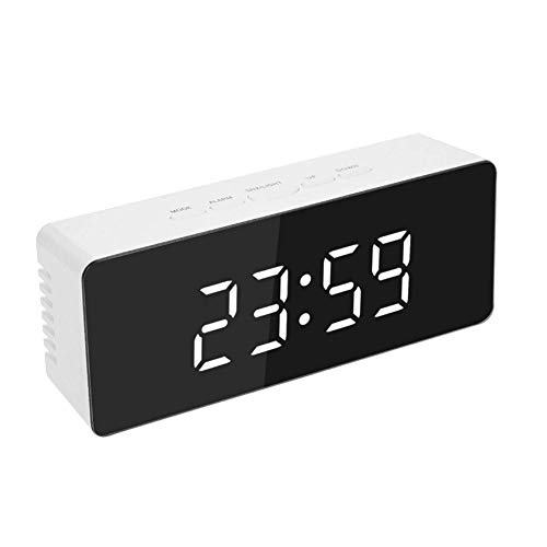 LED Digitaler Wecker,Kreative Digitale Desktop-Smartwatch, Make-Up-Spiegel Für Schüler, Multifunktionaler Elektronischer Wecker, Für Viele