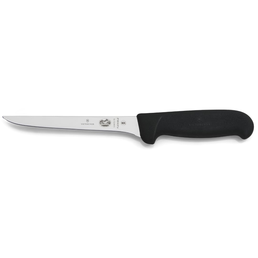 Victorinox Fibrox Cuchillo deshuesador 15 cm acero inoxidable hoja flexible recta negro