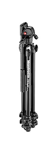 Manfrotto MK290LTA3-V Universal - Trípode, rótula 2 Way - vídeo, 1.8 kg, aluminio, negro, 59.5 cm